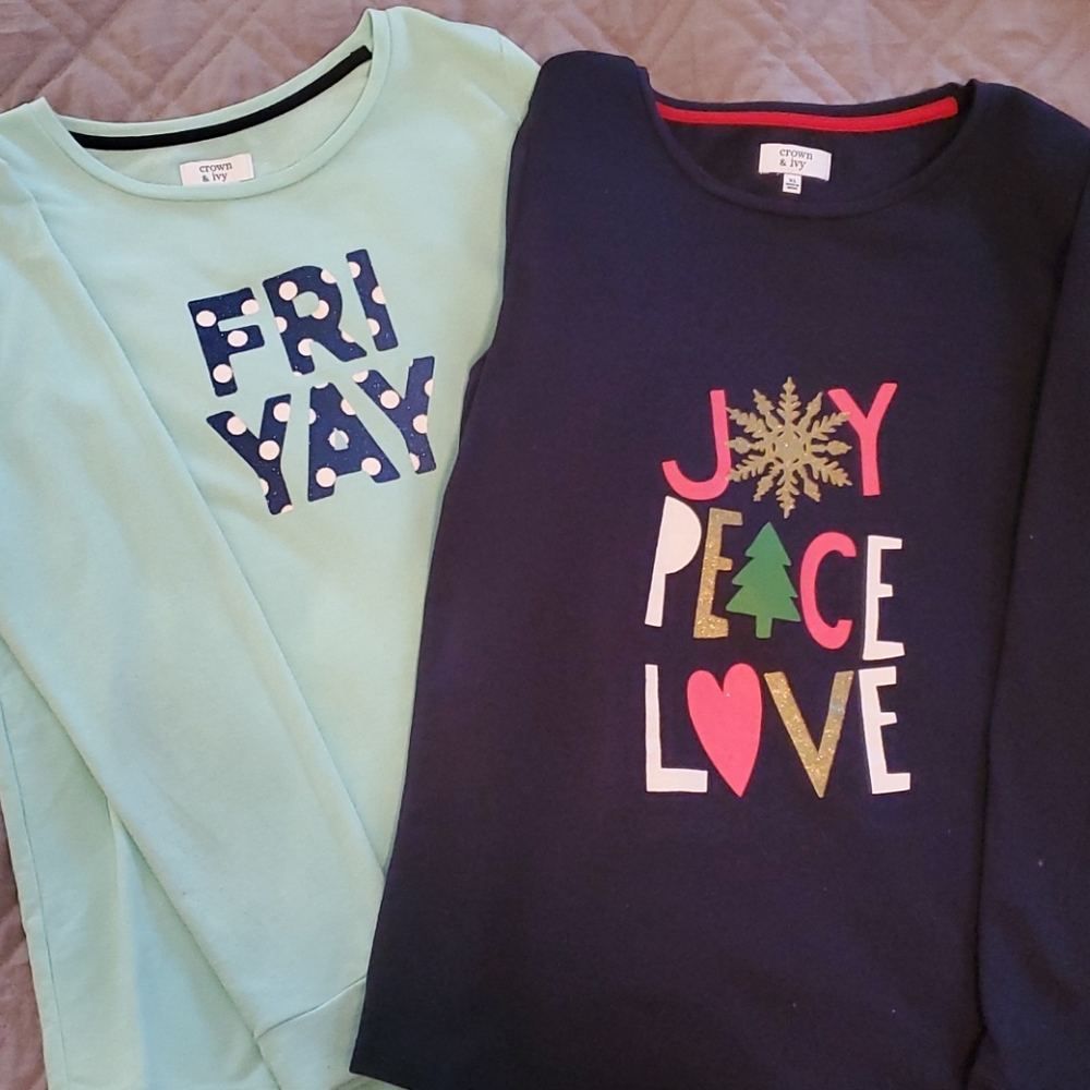 Girls Crown and Ivy long sleeve shirt